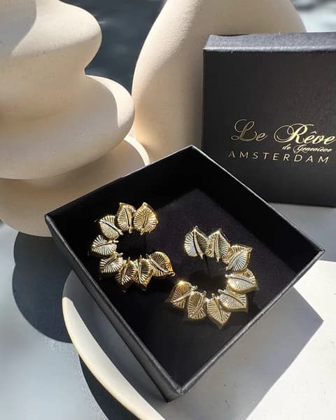 Le Reve Gold Plated Earrings backViewImage
